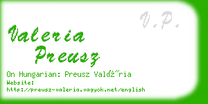 valeria preusz business card